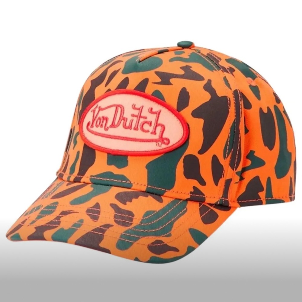 NWT Von Dutch Orange Camo Trucker 242 Hat
